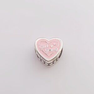 Engravable Girl Gang Heart Charm | Sterling silver | Pandora US